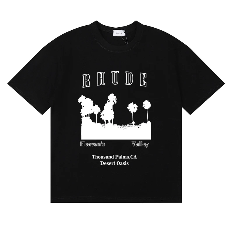 Street Fashion Brand Logo - Fashionable Brand Rhude T-shirt Summer Casual