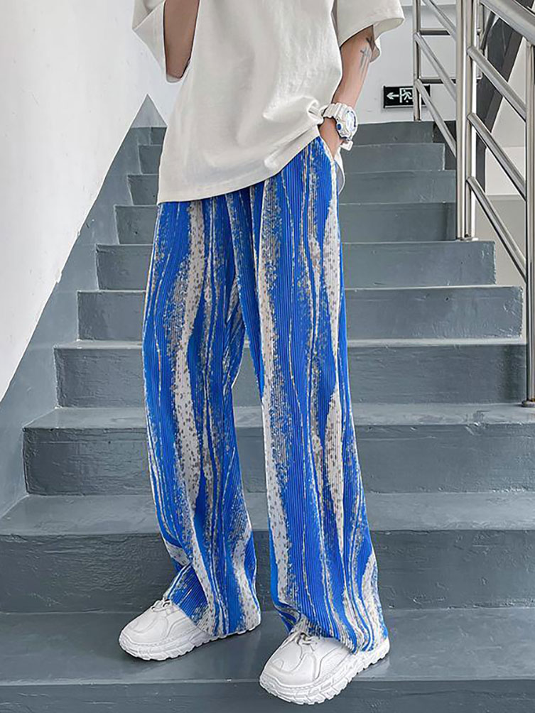 Street Fashion Korea - Streetwear Tie-Dye Ice Silk Summer Baggy