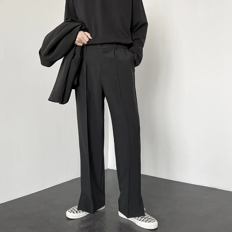 Street Fashion Korea - Korean Fashion Men Straight Baggy Suit
