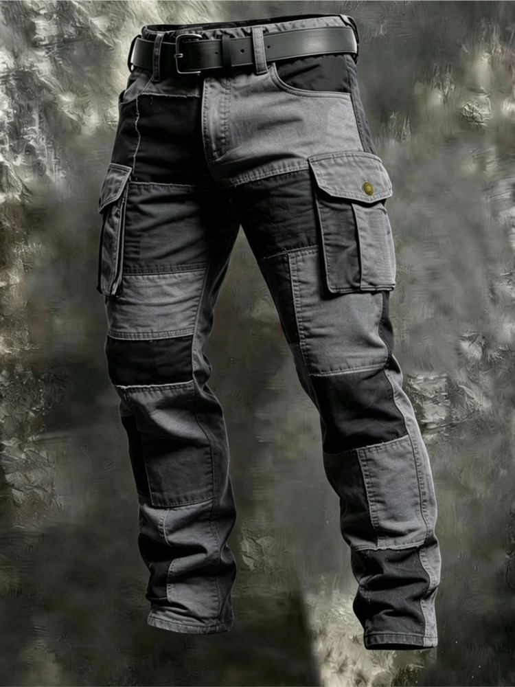 Cotton Men Cargo Pants Khaki C - đánh giá và giá Street Fashion Art