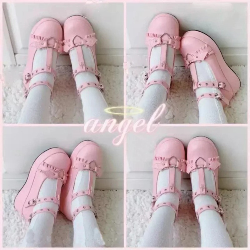 New Sweet Heart Buckle Wedges  - đánh giá và giá Chunky Sneaker Platform