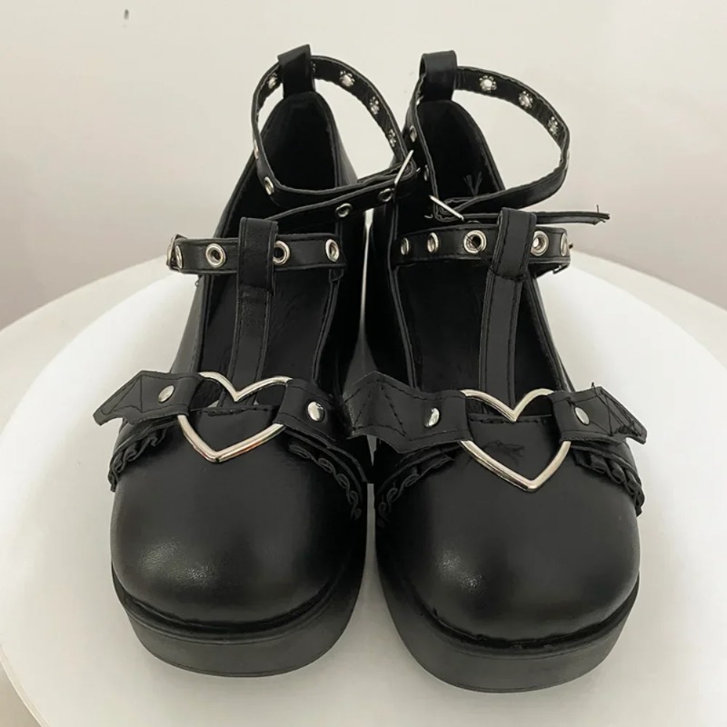 New Sweet Heart Buckle Wedges  - đánh giá và giá Chunky Sneaker Platform