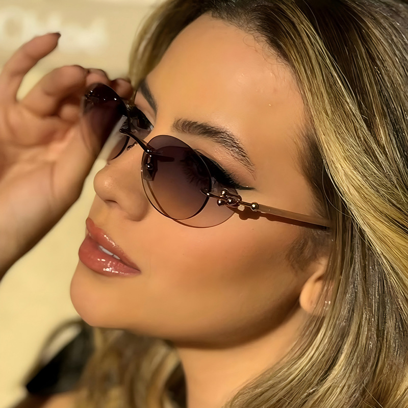 New Metal Frameless Oval Woman - đánh giá và giá Street Fashion Brands