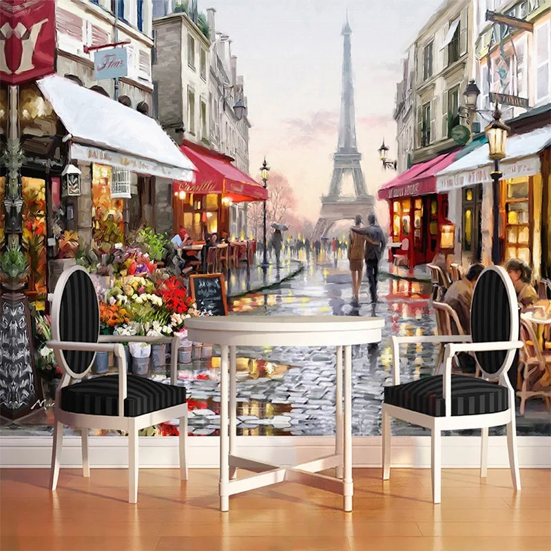 European Style Street Oil Pain - đánh giá và giá Street Fashion Wallpaper