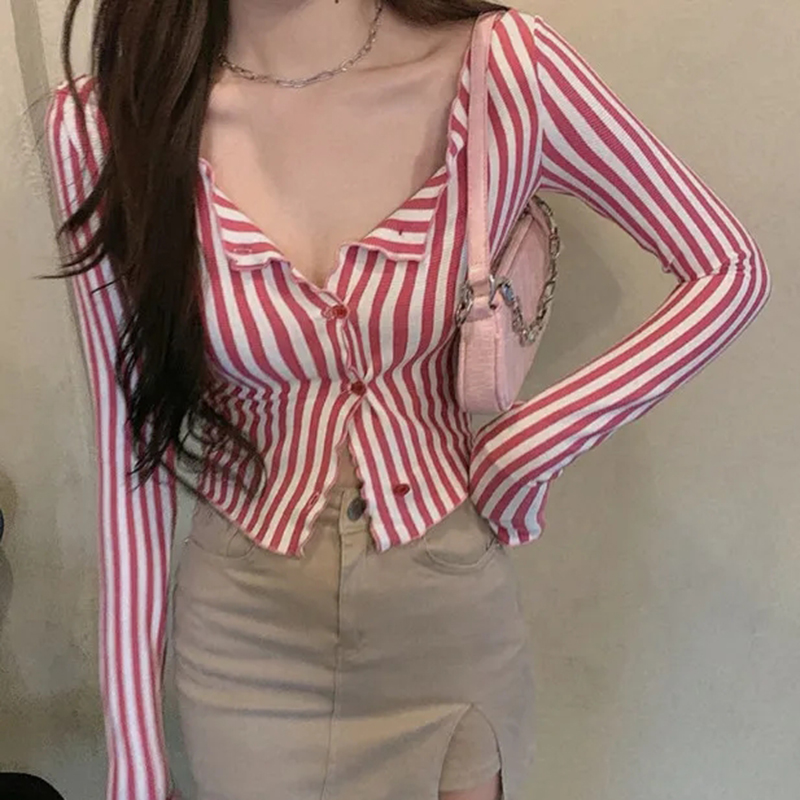 MEXZT Vintage Striped Shirts W - đánh giá và giá Street Fashion Korea