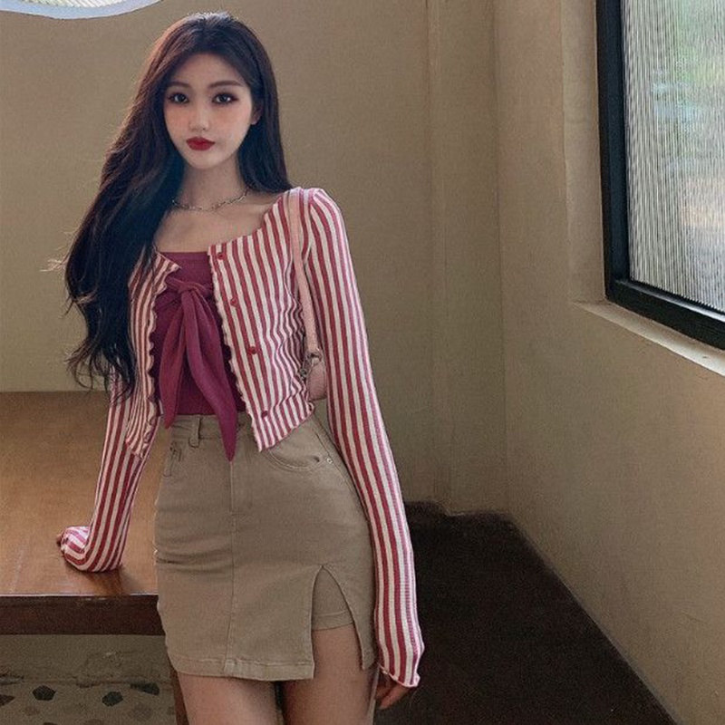 MEXZT Vintage Striped Shirts W - đánh giá và giá Street Fashion Korea