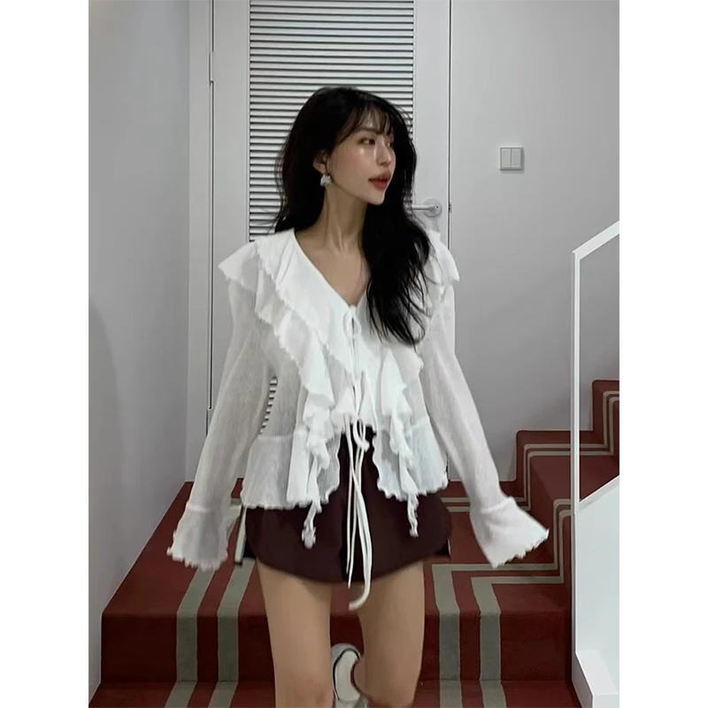 MEXZT Cropped White Shirts Wom - đánh giá và giá Street Fashion Korea