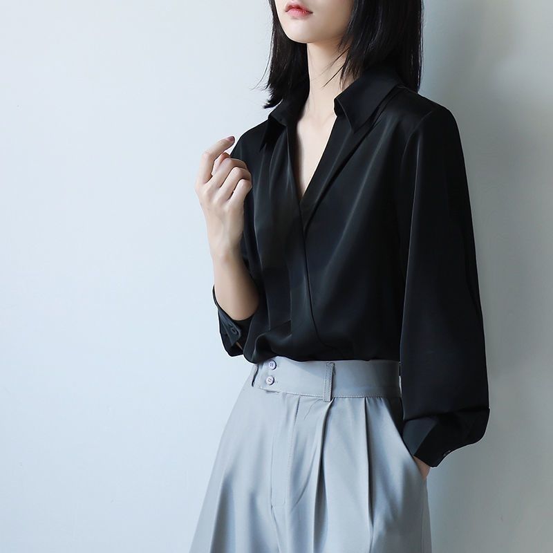 Gidyq Women Black Chiffon Shir - đánh giá và giá Street Fashion Korea