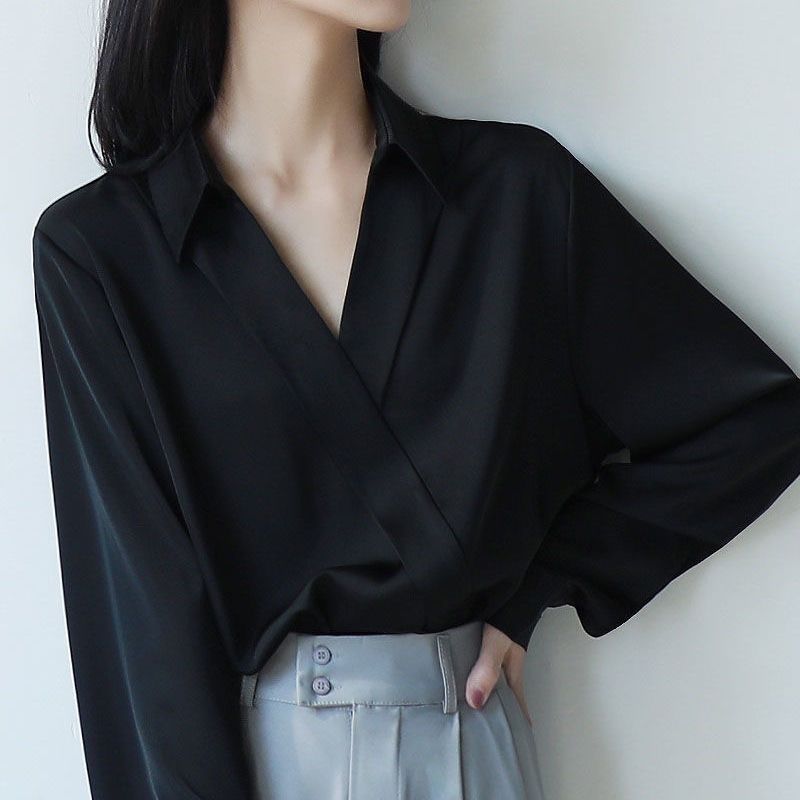 Gidyq Women Black Chiffon Shir - đánh giá và giá Street Fashion Korea