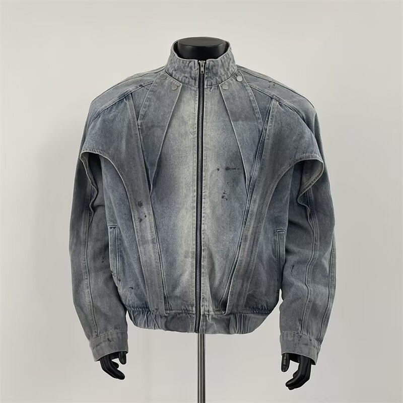 Distressed Dirty Denim Jacket  - đánh giá và giá Street Fashion Vibes