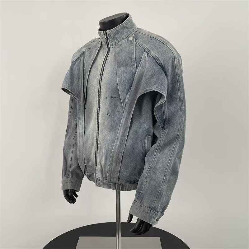 Distressed Dirty Denim Jacket  - đánh giá và giá Street Fashion Vibes