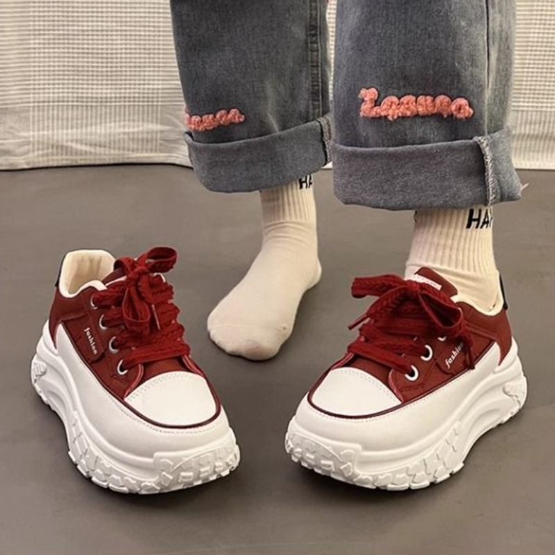 Spring Chunky White Sneakers f - đánh giá và giá Chunky Sneaker Platform