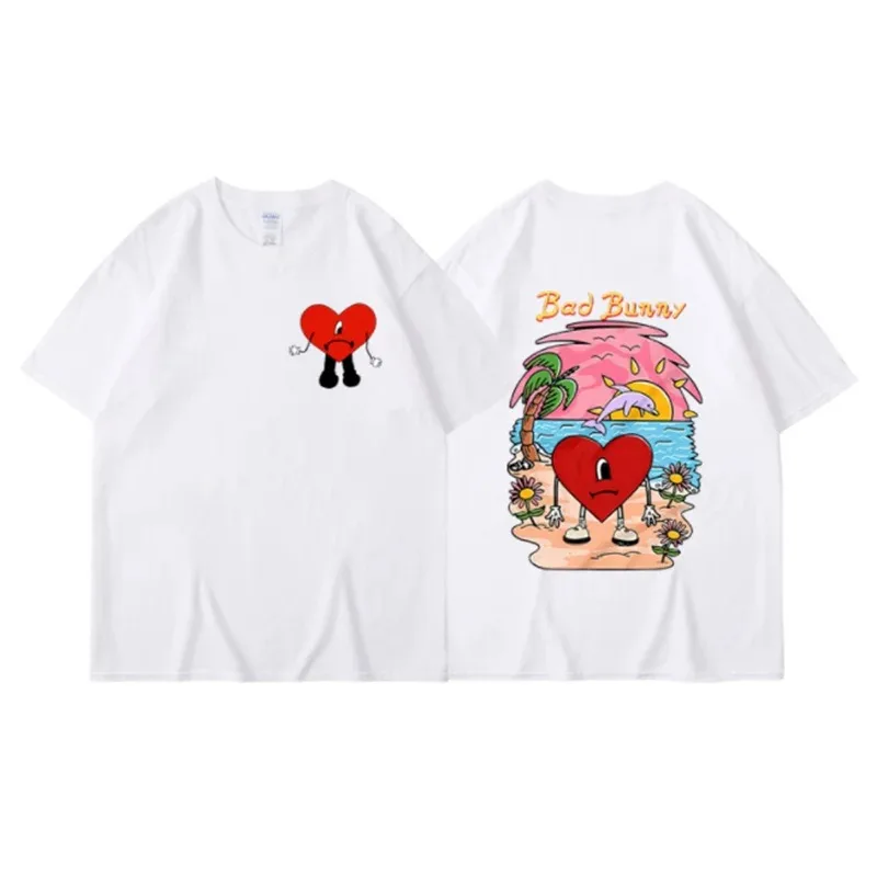 Asian Size Bad Bunny T-shirt W - đánh giá và giá Street Fashion Asian Men