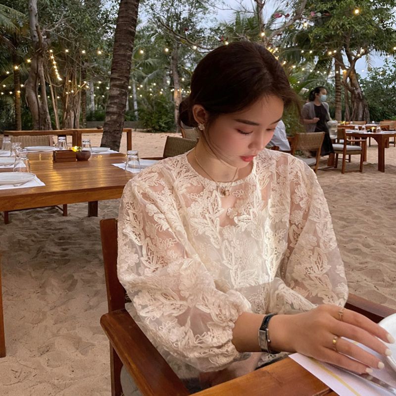 MEXZT Elegant Sheer White Shir - đánh giá và giá Street Fashion Korea