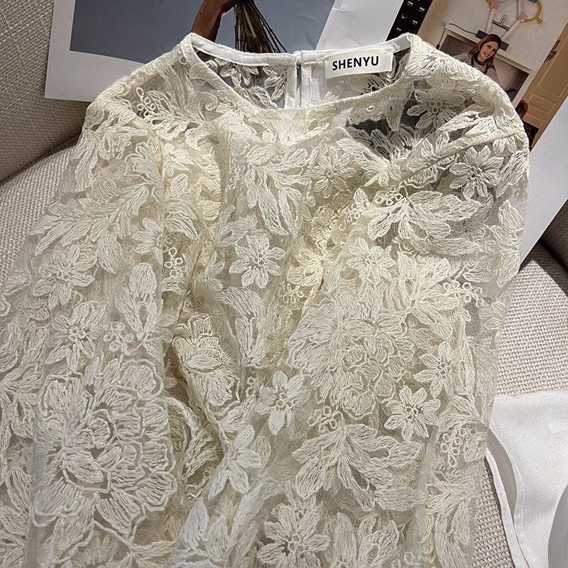 MEXZT Elegant Sheer White Shir - đánh giá và giá Street Fashion Korea