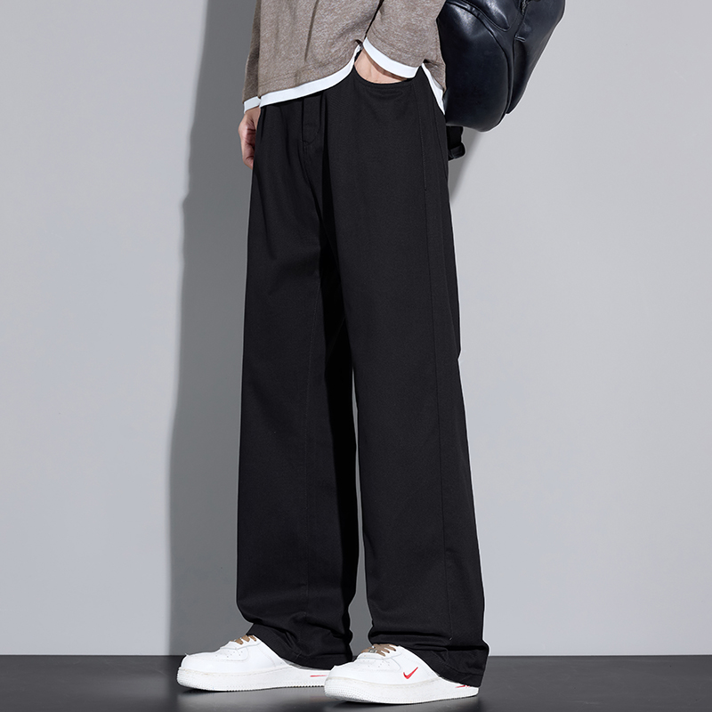 100% Cotton Men's Baggy Wide-l - đánh giá và giá Street Fashion Korea