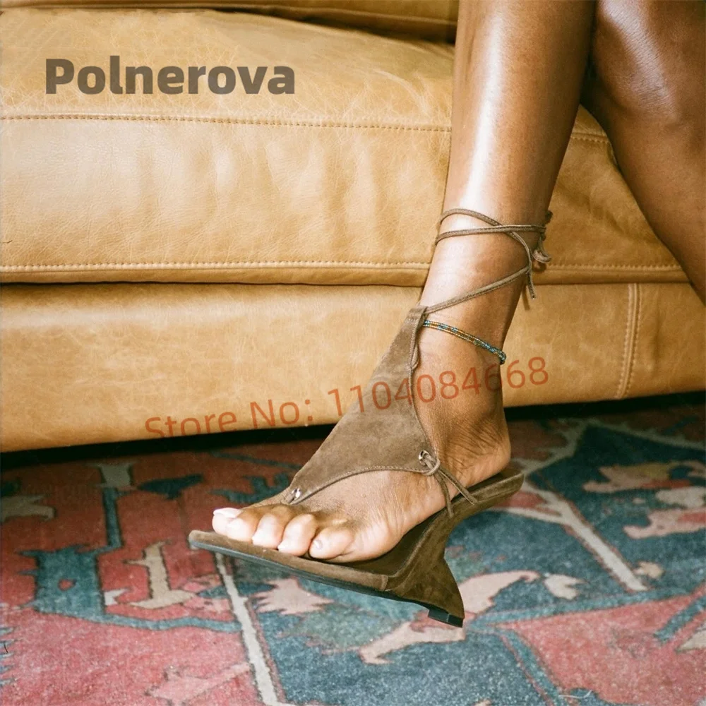 Sexy Brown Suede Sandals for W - đánh giá và giá Street Fashion Brands