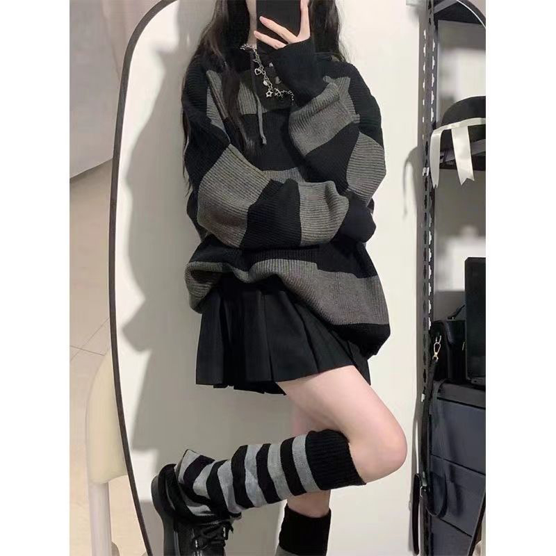 Streetwear Striped Sweater Wom - đánh giá và giá Street Fashion Korea
