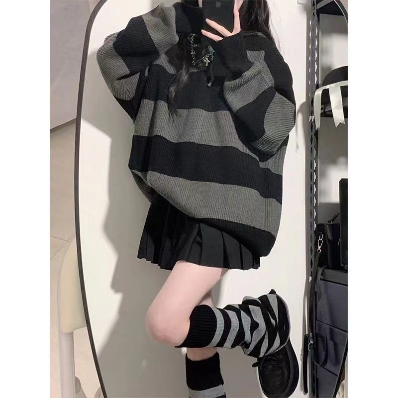 Streetwear Striped Sweater Wom - đánh giá và giá Street Fashion Korea