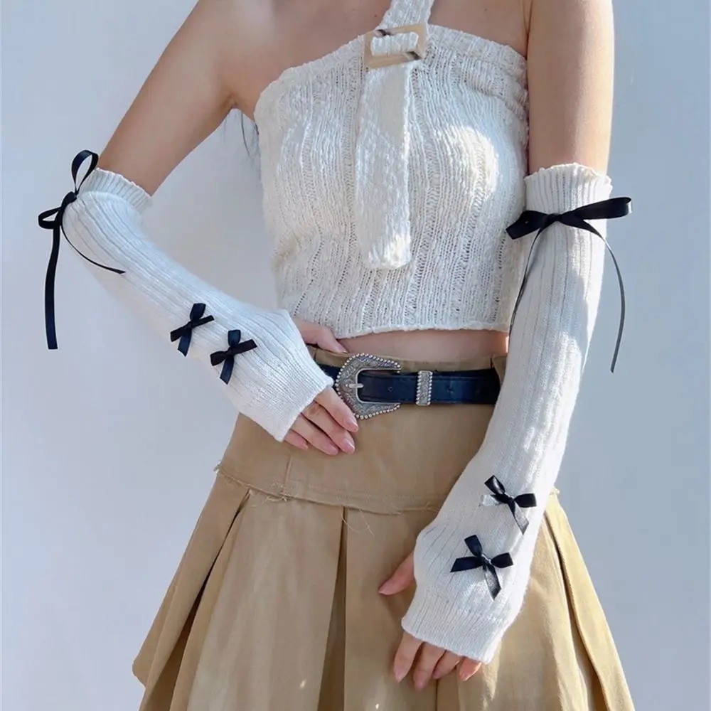 Streetwear Elastic Knitted Bow - đánh giá và giá Street Fashion Korea