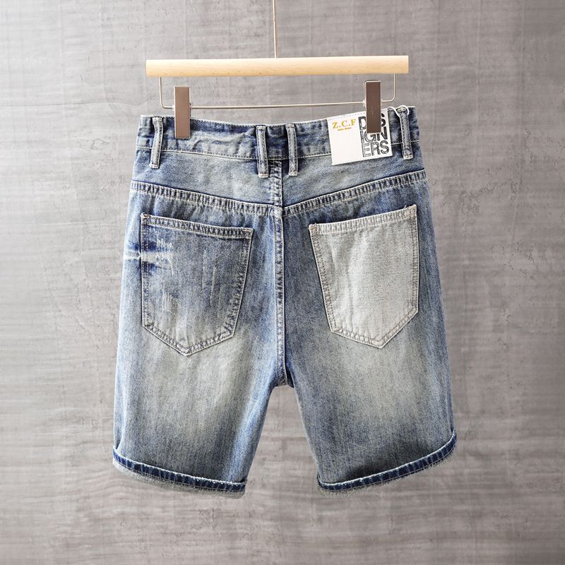 Men's Short Jeans Pants with P - đánh giá và giá Street Fashion Korea