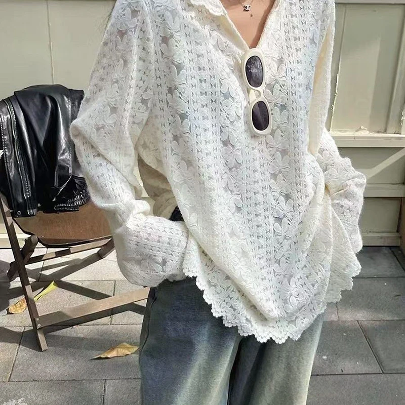 Y2K Lace Hooded Shirts Women S - đánh giá và giá Street Fashion Korea