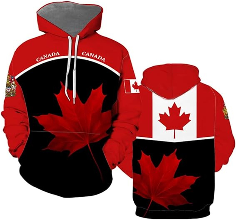 Canada Hoodie Maple Leaf 3d Pr - đánh giá và giá Street Fashion Canada