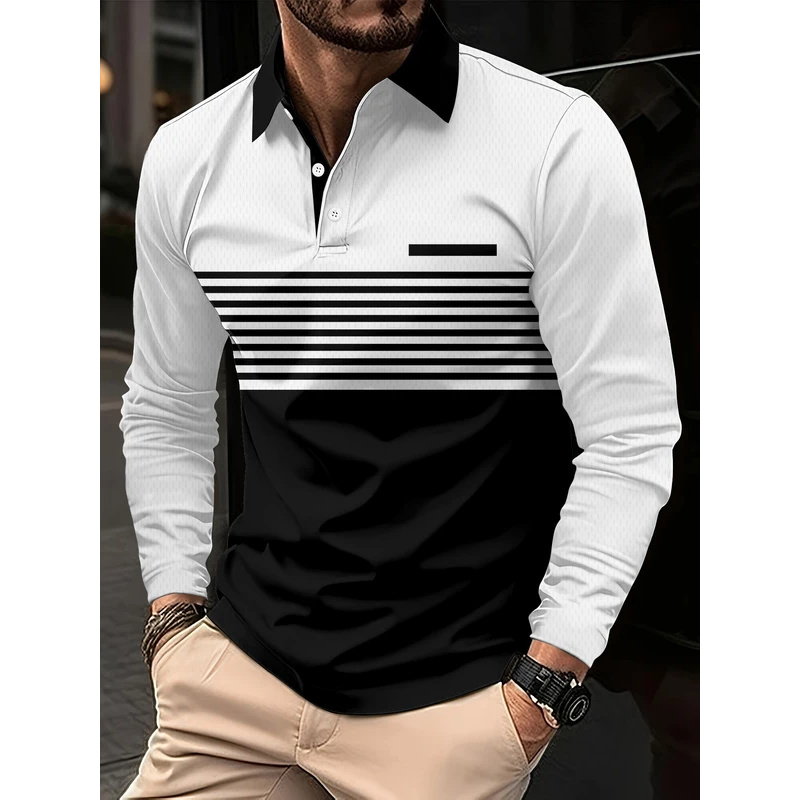 Striped pattern printed polo s - đánh giá và giá Street Fashion England