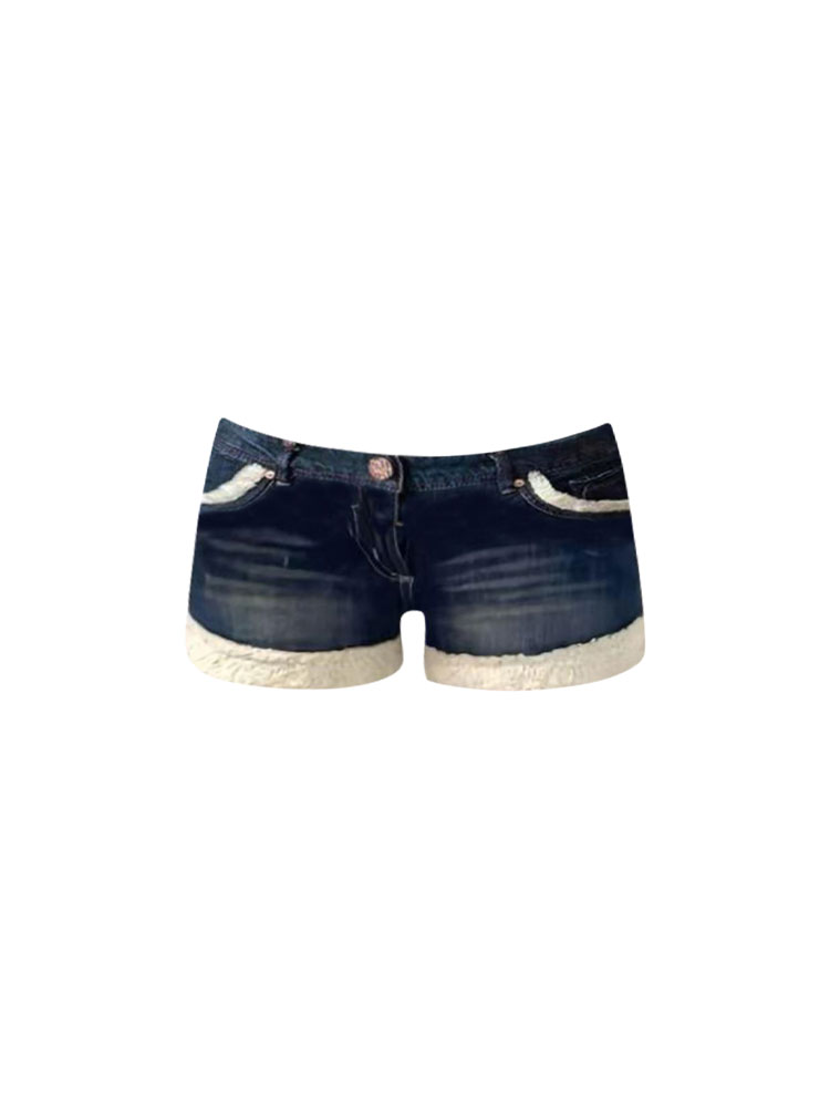 Low Waist Bootcut Denim Shorts - đánh giá và giá Street Fashion Girl