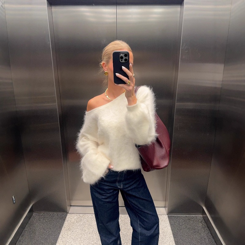 2025 Women Solid Off Shoulder  - đánh giá và giá Street Fashion England