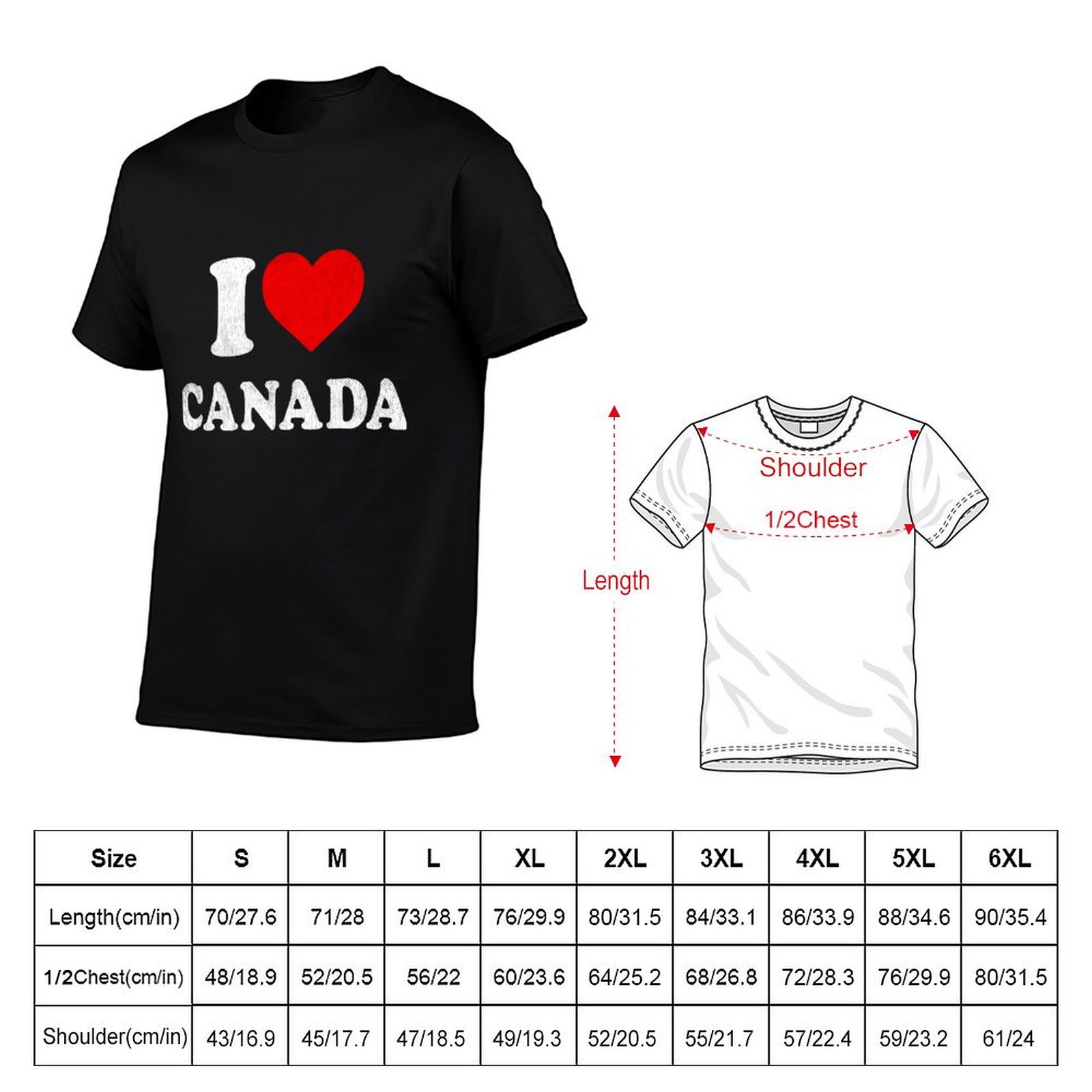 I Love Canada Tshirt Souvenir  - đánh giá và giá Street Fashion Canada