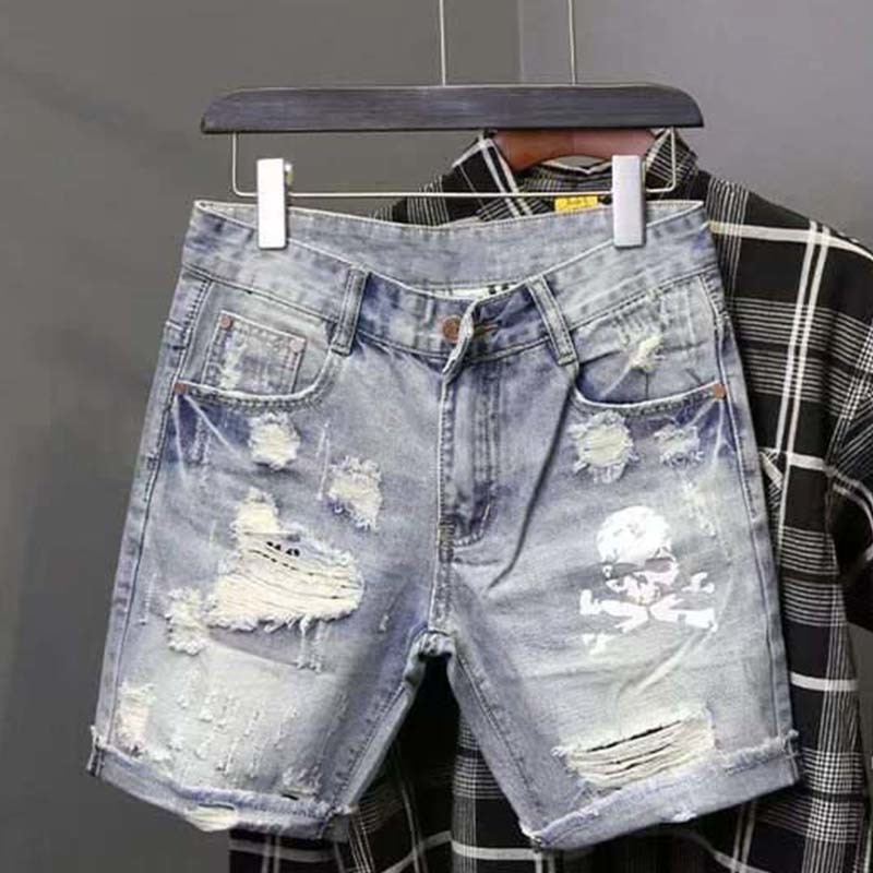 Summer Men's Worn Bead Hole Be - đánh giá và giá Street Fashion Korea